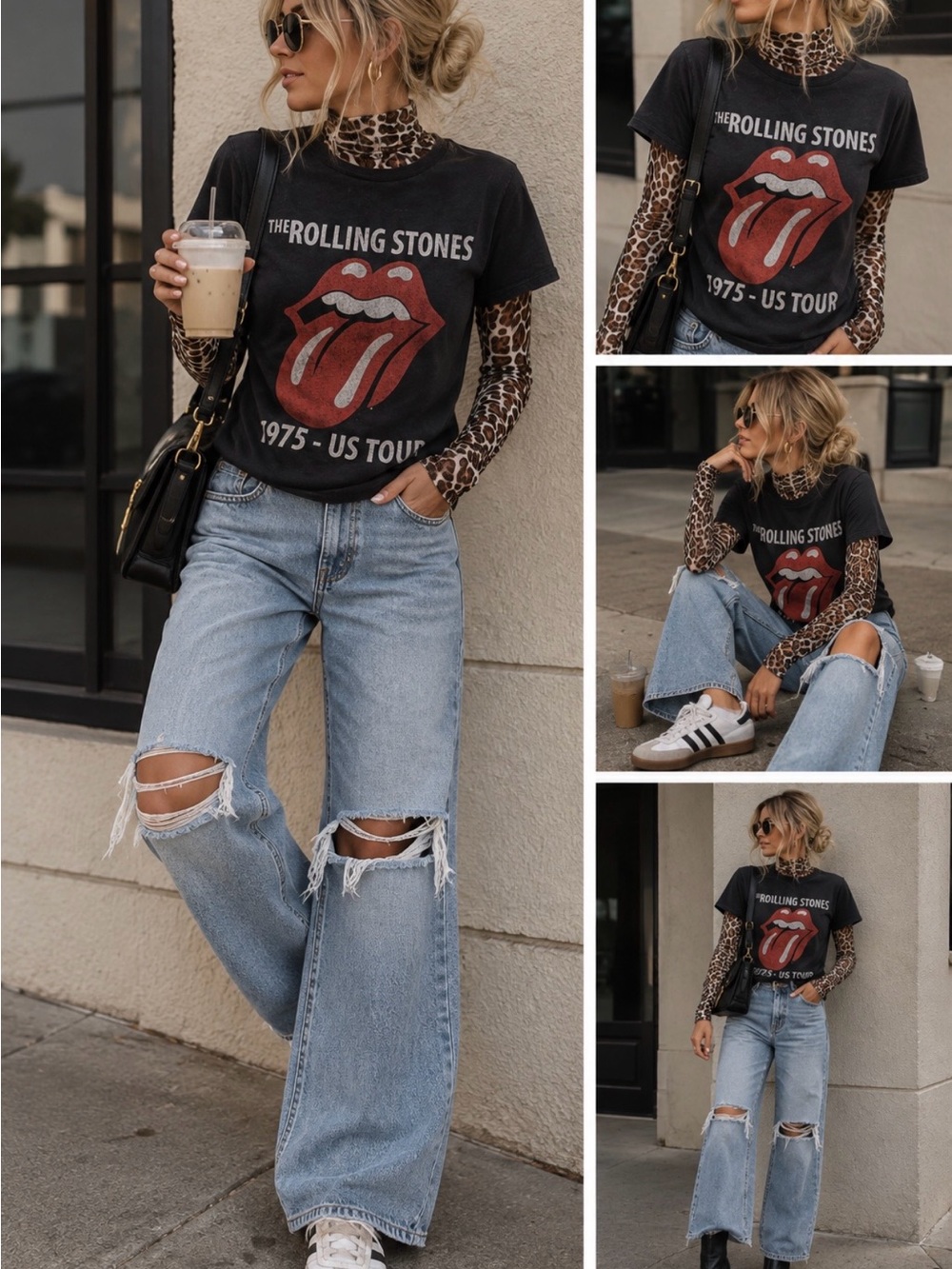 the Rolling Stones black graphic tee